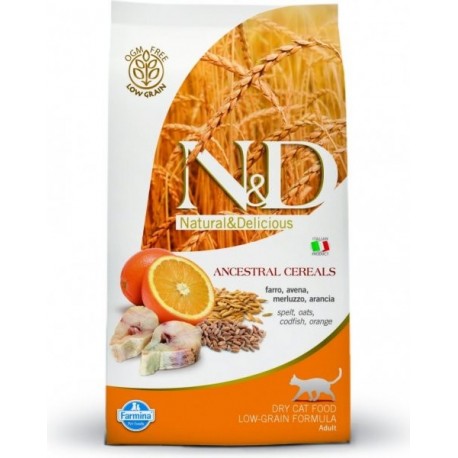 N&D Low Grain CAT Adult Codfish & Orange 1,5kg 