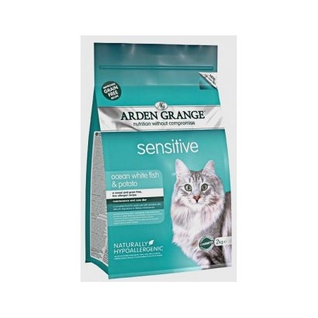 Arden Grange 8kg Cat Sensitive Ocean White Fish and Potato grain Free Doprava zdarma