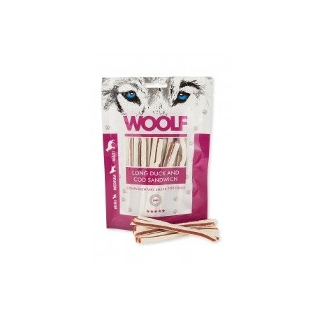 WOOLF pochoutka Soft Duck and Cod Sandwich LONG100g