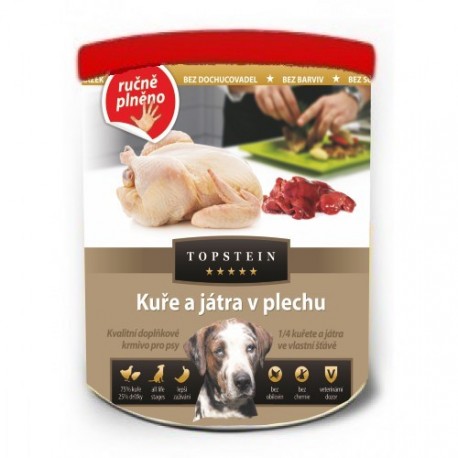 TOPSTEIN kuře a játra v plechu 800g