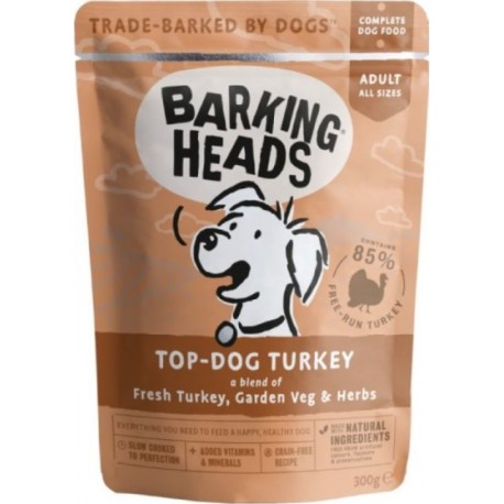 BARKING HEADS Top Dog Turkey kapsička 300g